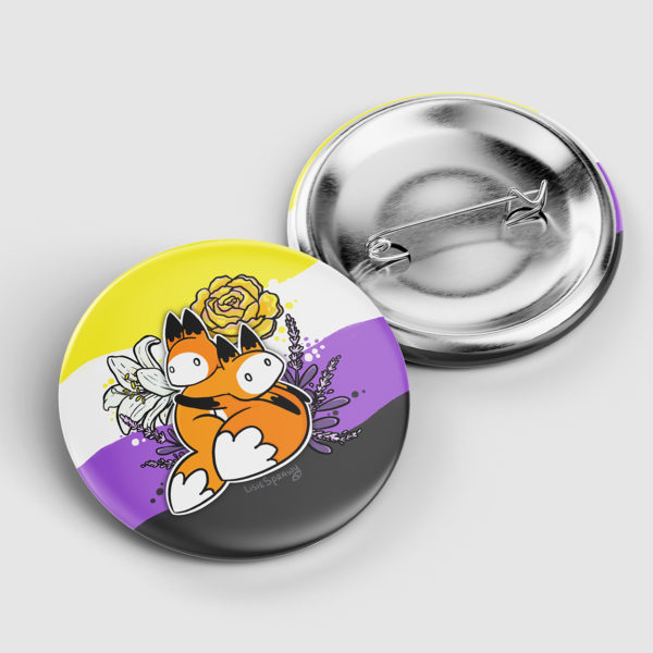 Przypinka Lisek NieBinarny